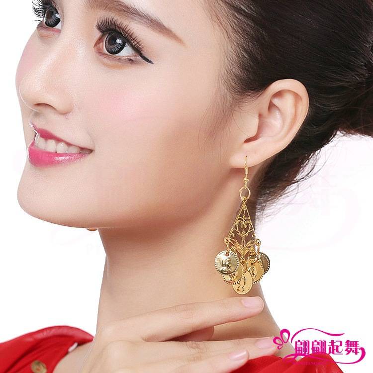 Gold with earrings